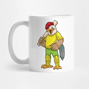 Rooster as Batsman with Cricket bat Mug